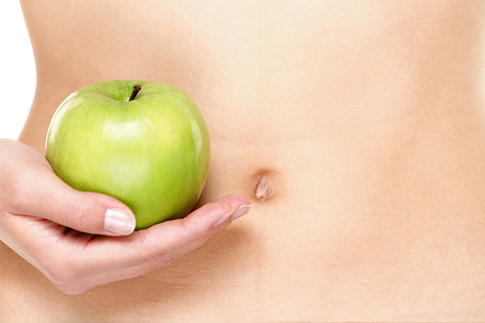 Digestion ventre pomme